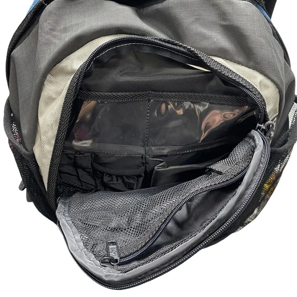 Samsonite Blue Grey Black Laptop Travel School Backpack